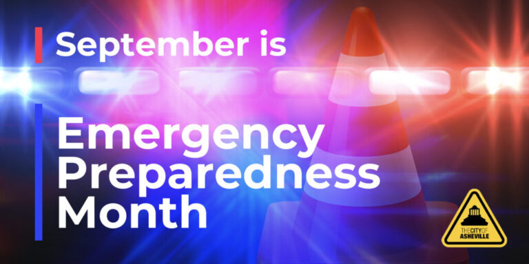 flahsing light grpahic with superimposed tect: September is emergency preparedness month